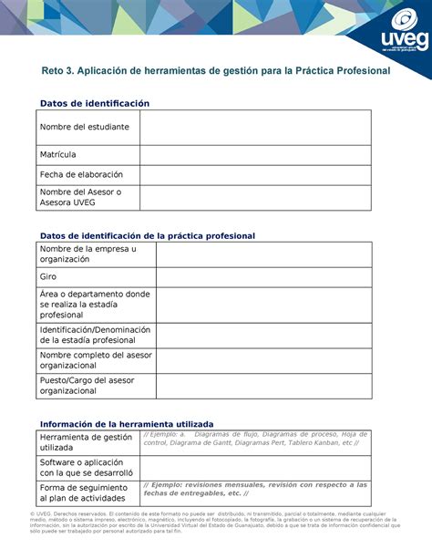 Eppp R Formato Instrucciones De Reto Estadia Profesional Reto