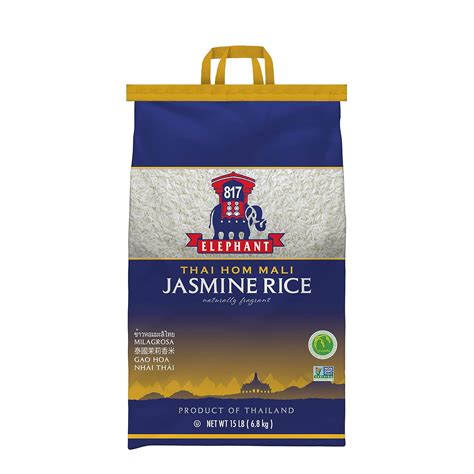 amazoncom  elephant jasmine rice white thai hom mali  lb bag