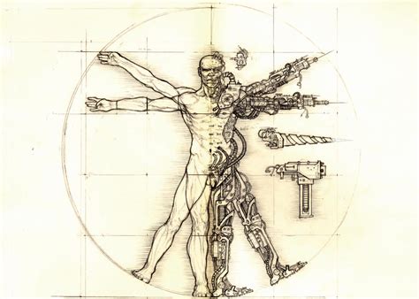 Vitruvian Man Sketch at PaintingValley.com | Explore collection of ...