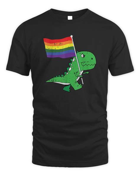 T Rex Gay Pride Flag Funny Dino Saur Lgbtq Proud Ally