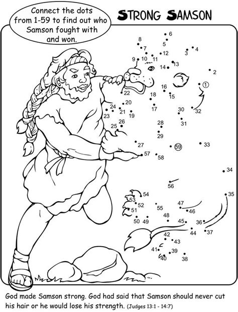 samson coloring pages  preschoolers