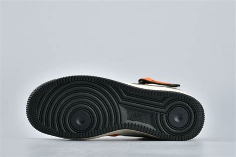 Nike Air Force 1 Mid Reverse Swoosh Logo White Orange