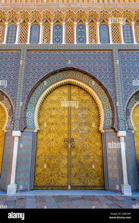 main gate   royal palace  fes fes morocco stock photo alamy