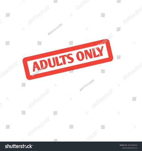 Adults Only Red Illustration Stamp On Stock Illustration 2314319153