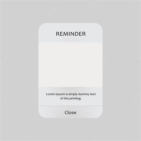 Premium Vector | Reminder template printable