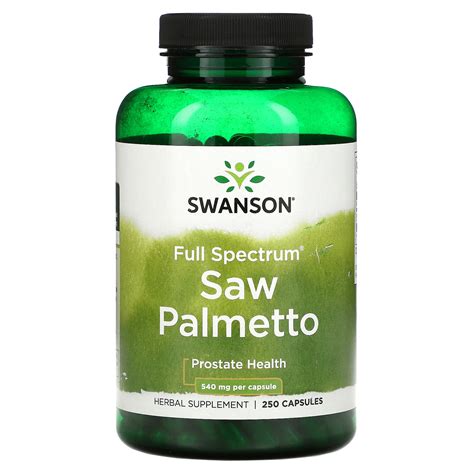 Swanson Full Spectrum Saw Palmetto Prostate 540 Mg 250 Capsules