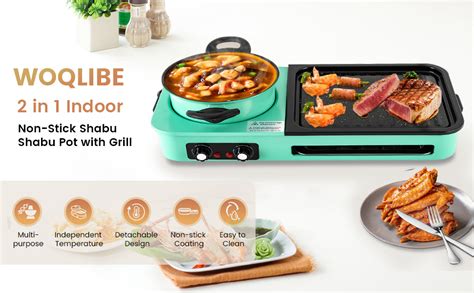 Amazon Hot Pot Electric With Grill In Indoor Non Stick Shabu Shabu Pot Frying Pan