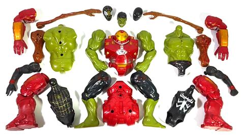 Merakit Mainan Black Spider Man Venom Carnage Siren Head Hulk Buster