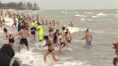 Hundreds Take Leap Into Lake Michigan For Annual Polar Bear Plunge