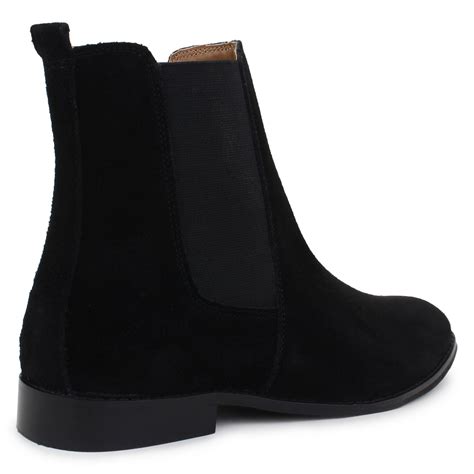 Italian Suede Leather Boots - Black – Lozano