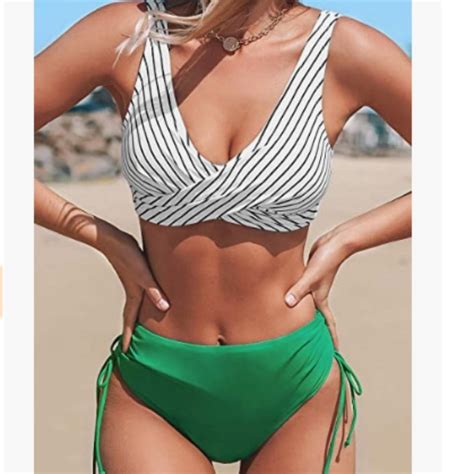 Women Two Piece Swimwear Twist Front Tie Side Bikini Two Pieces Swimwear And Sexy Bikini Price