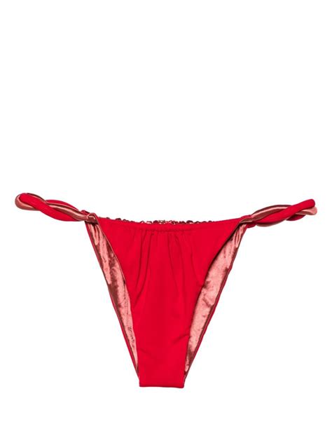 ISA BOULDER Reversible Bikini Bottoms Red Editorialist