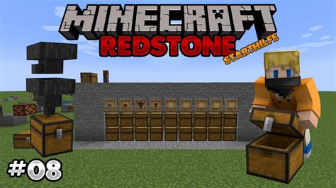 Redstone Starthilfe Automatisches Lager Youtube