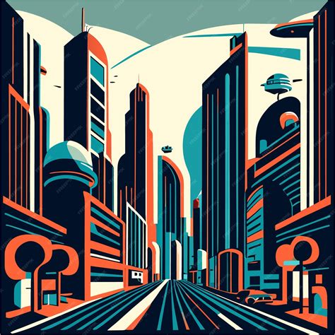 Premium Photo | Drawing the Future Flat Design Cityscape