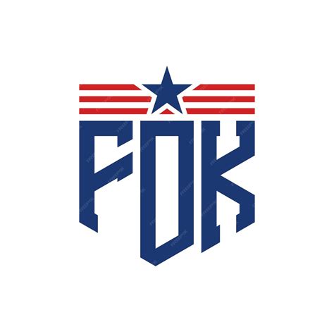 premium vector patriotic fdk logo  star  american flag straps