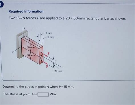 Solved Required information Two 15-KN forces P are applied | Chegg.com