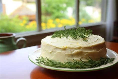 Premium Photo Lemon Thyme Cake