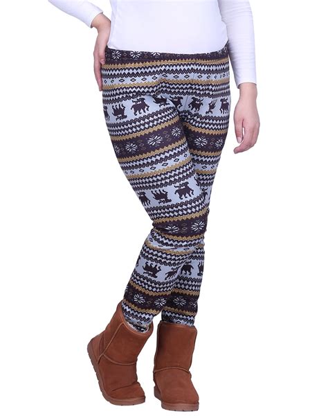 Hde Hde Womens Winter Leggings Warm Fleece Lined Thermal High Waist