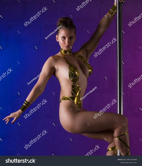 Nude Woman Covered Gold Tape By Stock Photo 2067760388 Shutterstock