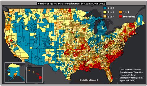map of united states natural disasters
