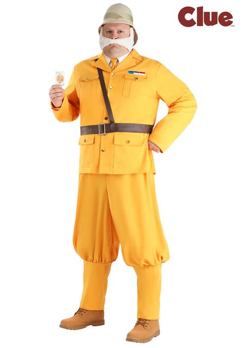 Plus Size Clue Colonel Mustard Men's Costume | Board Game Costumes