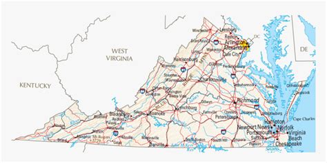 Transparent Virginia State Outline Png - Basic Map Of Virginia, Png ...