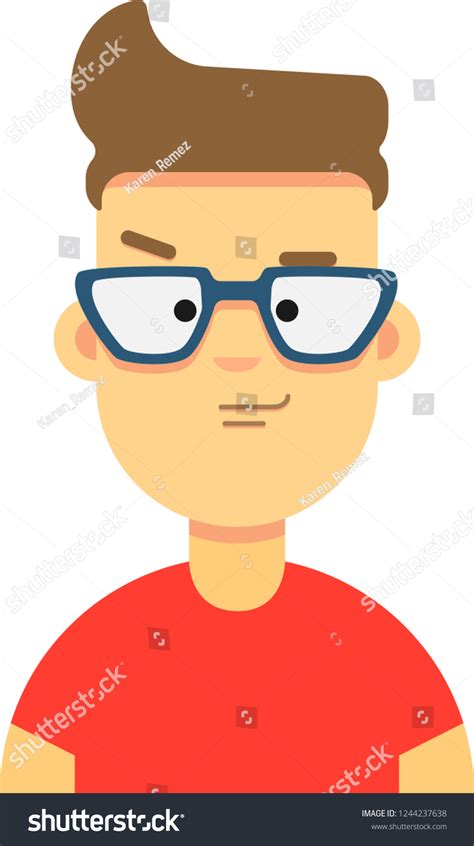 Vector Characters Guy Icon Stock Vector Royalty Free 1244237638