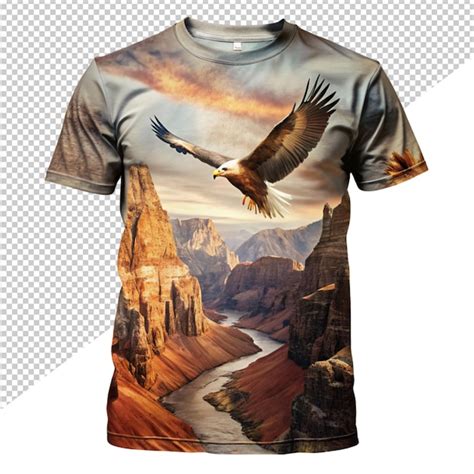 дизайн футболки с орлом на прозрачном фоне | Премиум PSD Файл