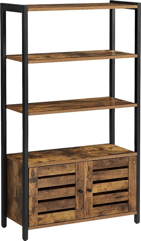 VASAGLE Bookshelf Storage Cabinet Bookcase In Living Room Study