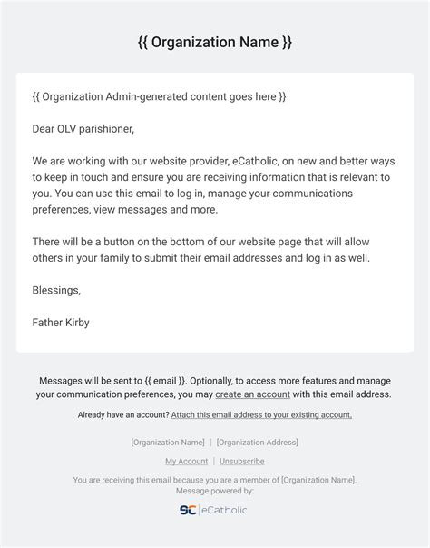 How to create and edit your organization's Welcome Message - eCatholic