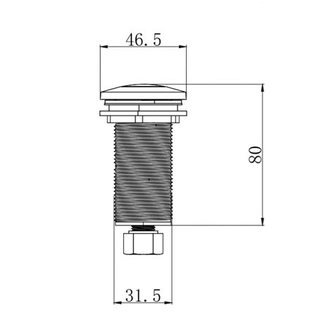 Пневмокнопка Milacio, брашированное золото - купить в Москве - Milacio