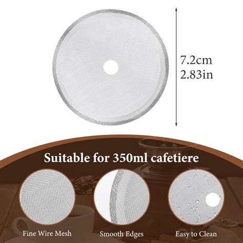 Office Cafetiere Filter Replacement Cafe French Press Stainless Steel