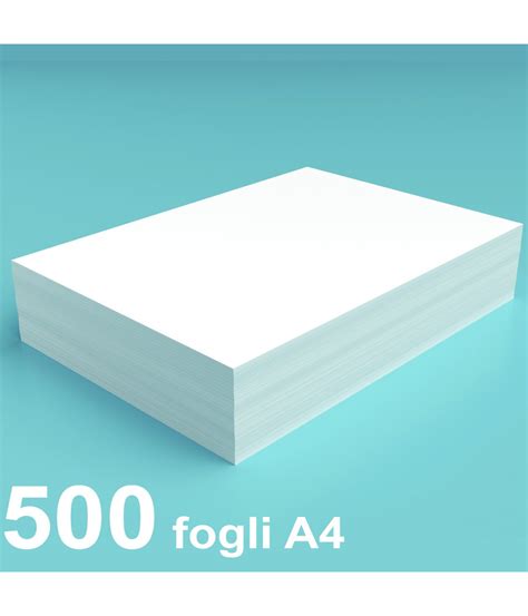 RISMA 500 FOGLI BIANCHI A4 PER FOTOCOPIATRICE STAMPANTE 80 GR CARTA