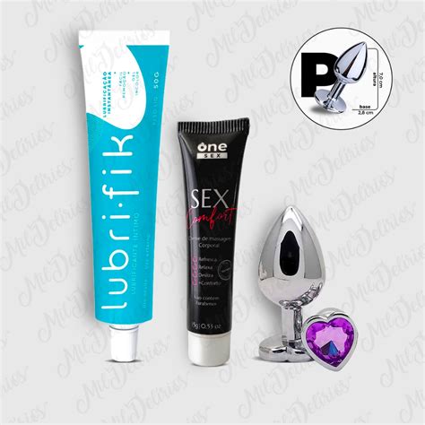 Kit Iniciante Plug Anal P Formato Cora O Gel Dessensibilizante Anal Sex Comfort One Sex