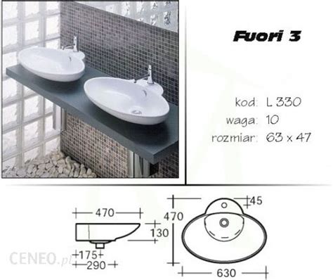 Umywalka Art Ceram Fuori 3 63x47 L330 Opinie I Ceny Na Ceneo Pl