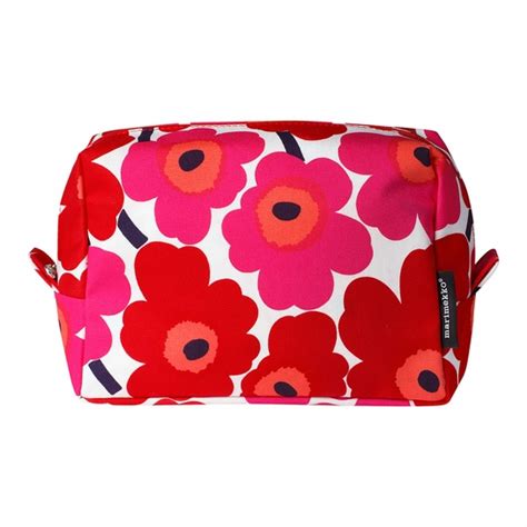 Marimekko Unikko Red Vilja Cosmetic Bag Marimekko Gifts