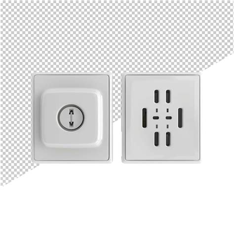 Premium Psd Two White Light Switches On A White Background