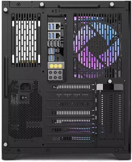 darkFlash C305 ATX Mid Tower Gaming PC Case with 6 RGB Fans, Dual Side ...