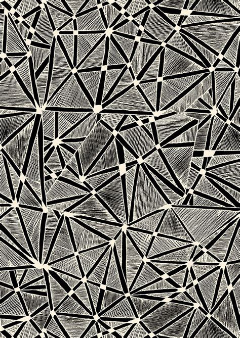 Black and White Geometric Pattern Fabric