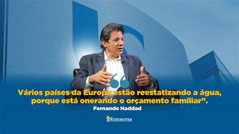 Haddad Privatiza O Da Sabesp Vai Dobrar Conta De Gua Sindicato Dos