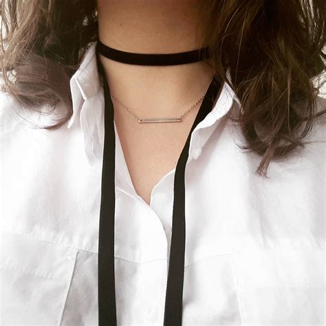Long Velvet Choker Black Nude Grey Neck Wrap Detachable Removeable Accessories For Women Bow Tie