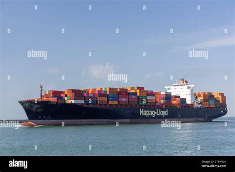 Le Havre France Container Ship Al Bahia Arriving Port Of Le Havre