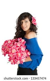 Beauty Portrait Brunette Bare Shoulders Stock Photo Shutterstock