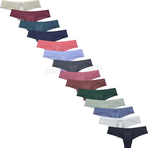 M Nner Streifen Boxer Slips D Nne Eis Seide Bikini Unterw Sche M Nnliche Cuecas Boxershorts