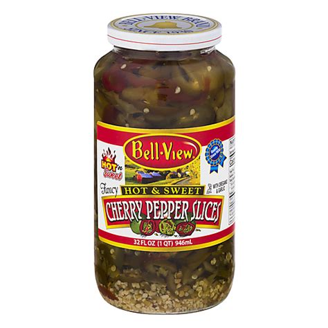 Bell View Hot Sweet Cherry Pepper Slices 32 Oz Peppers D W Fresh Market