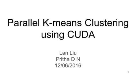 Parallel Implementation Of K Means Clustering On Cuda