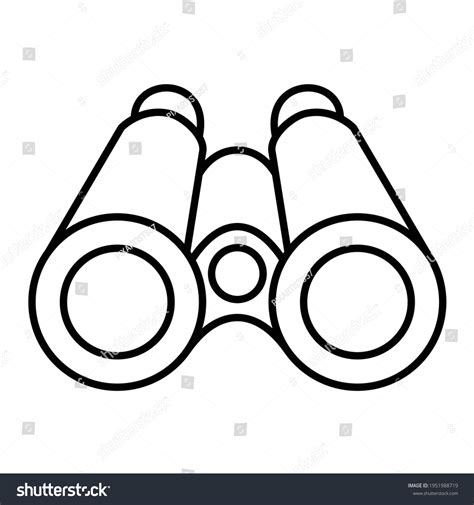 Vector Binocular Outline Icon Design Stock Vector Royalty Free