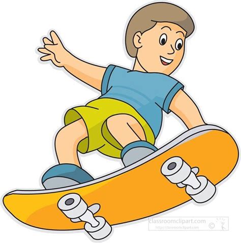 Skateboarding And Skating Clipart Skateboarding Cartoon Clipart