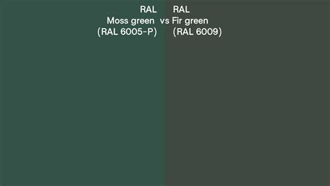 Ral Moss Green Vs Fir Green Side By Side Comparison