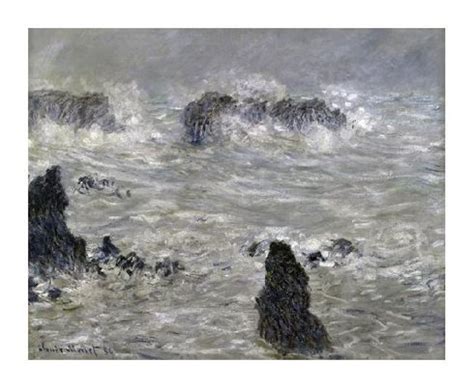 Claude Monet Fine Art Open Edition Gicl E Storm Off The Coast Of Belle